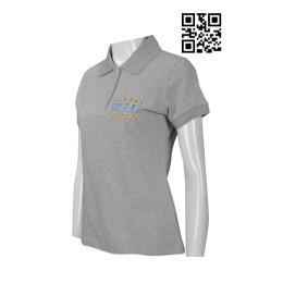 P671 自訂女裝Polo恤款式   訂做LOGOPolo恤款式  數碼打印 LOGO 彩色印  製作Polo恤款式   Polo恤製衣廠    淺灰色 P671 自訂女裝Polo恤款式   訂做LOGOPolo恤款式  數碼打印 LOGO 彩色印  製作Polo恤款式   Polo恤製衣廠    淺灰色